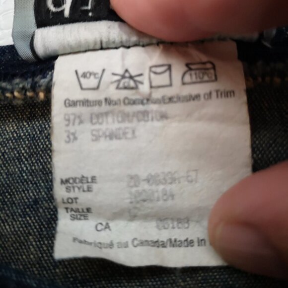 Digital Clothing Ladies Rough Hem Made In Canada Size Large Straight Jean Skirt - Picture 4 of 8